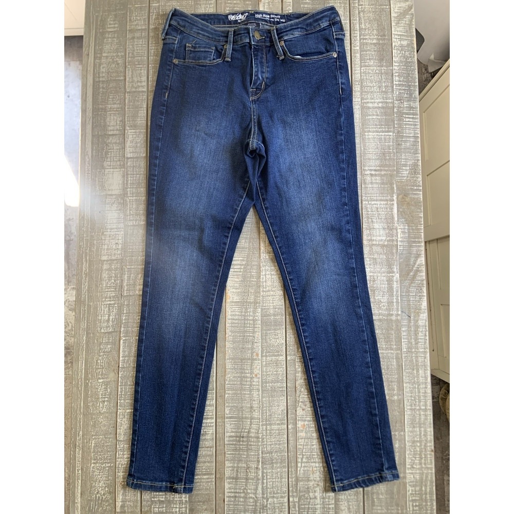 MOSSIMO Blue Jeans Women's size 6 Skinny High Rise Stretch Denim (28x26) Y2K‎